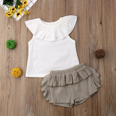 Newborn Baby Girls Ruffle Sleeveless Tops Short Pants Outfits Set Summer Clothing 6Months-4Years
Newborn Baby Girls Ruffle Sleeveless Tops Short Pants Outfits Set Summer Clothing 6Months-4Years