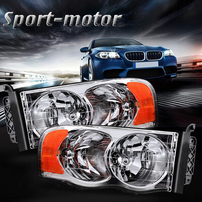 Headlight Assembly for 2002-2005 Dodge Ram Pickup Headlamps Replacement Chrome Housing Amber Reflector Clear Lens
Headlight Assembly for 2002-2005 Dodge Ram Pickup Headlamps Replacement Chrome Housing Amber Reflector Clear Lens