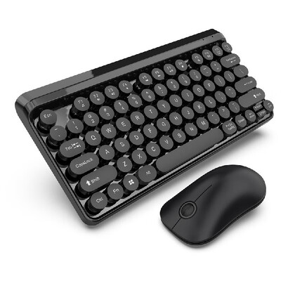 HXSJ K67 Wireless Keyboard Mouse Set 24G Wireless Retro Round Suspension Keycap Keyboard Mouse Set USB Interface Wireless Keyboar
HXSJ K67 Wireless Keyboard Mouse Set 24G Wireless Retro Round Suspension Keycap Keyboard Mouse Set USB Interface Wireless Keyboar
