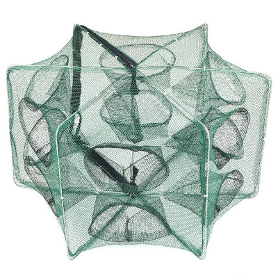 Foldable Fishing Net Hexagon 6 Hole Fishing Net Shrimp Cage Trap Minnow Crab Baits Mesh Trap Net
Foldable Fishing Net Hexagon 6 Hole Fishing Net Shrimp Cage Trap Minnow Crab Baits Mesh Trap Net