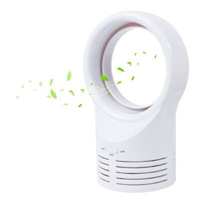 Gobestart Desktop Bladeless Portable Fan Air Flow Cooling Cool Fan Low Low Noise BK