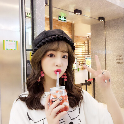 Hat female spring&summer Korean berets retro flounce bow long braid monochrome sweet bud melon cap 
Hat female spring&summer Korean berets retro flounce bow long braid monochrome sweet bud melon cap