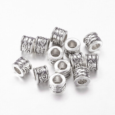 Antique Silver Tone Column Large Hole Beads Tibetan Style European Beads for DIY Jewelry Lead Free&Cadmium Free
Antique Silver Tone Column Large Hole Beads Tibetan Style European Beads for DIY Jewelry Lead Free&Cadmium Free