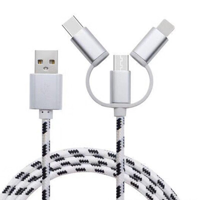 USB to Type C 8 Pin Micro 3 in 1 Multiple 24A USB Charging Cable for iPhone X 8 Galaxy S8 Huawei Mate 9 Xiaomi 6
USB to Type C 8 Pin Micro 3 in 1 Multiple 24A USB Charging Cable for iPhone X 8 Galaxy S8 Huawei Mate 9 Xiaomi 6