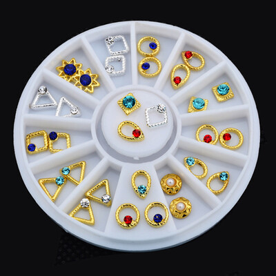 Toponeto New Gold Silver Pleated Colorful Rhinestone Wheel Alloy Jewelry Nail Beauty Art 
Toponeto New Gold Silver Pleated Colorful Rhinestone Wheel Alloy Jewelry Nail Beauty Art