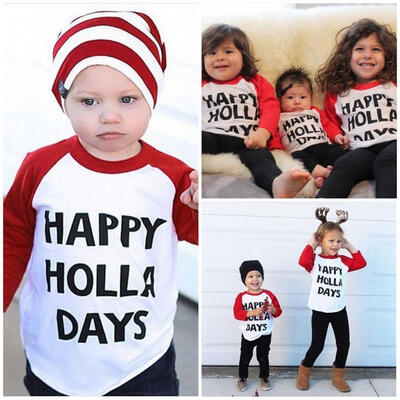 Happy Holla Days Kids Baby Boys Girls Xmas Long Sleeve Tops T-shirt Clothes 1-6Y
Happy Holla Days Kids Baby Boys Girls Xmas Long Sleeve Tops T-shirt Clothes 1-6Y