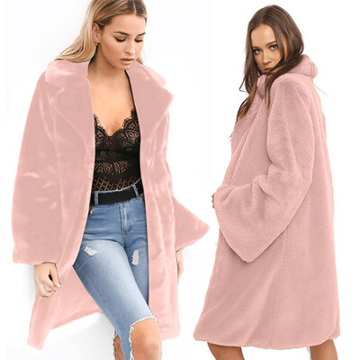 Toponeto Fashion Women Solid Medium Long Windbreaker Turn-Down Collar Warm Plush Coat 
Toponeto Fashion Women Solid Medium Long Windbreaker Turn-Down Collar Warm Plush Coat