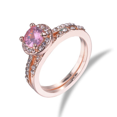 Europe And The United States Popular Crystal Two-piece Ring Rose GoldSilver Color Micro Inlay Zircon Jewelry
Europe And The United States Popular Crystal Two-piece Ring Rose GoldSilver Color Micro Inlay Zircon Jewelry