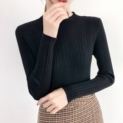 Women Ladies Fashion Casual Autumn Winter Half-high Collar Bottoming Shirt Long-sleeved Sweater Blouse
Women Ladies Fashion Casual Autumn Winter Half-high Collar Bottoming Shirt Long-sleeved Sweater Blouse