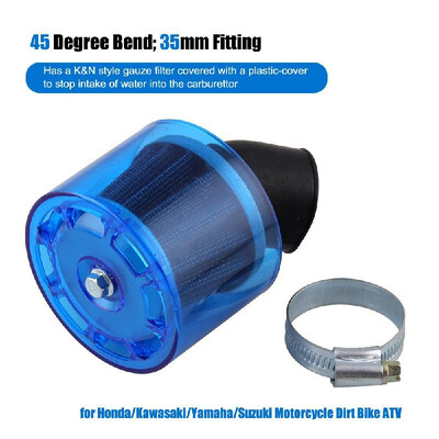 35mm Air Filter Cleaner 45 Degree Bend Splash Proof Plastics Cover Waterproof Motorcycle ATV Quad Scooter Go Kart Moped Pit Dirt R
35mm Air Filter Cleaner 45 Degree Bend Splash Proof Plastics Cover Waterproof Motorcycle ATV Quad Scooter Go Kart Moped Pit Dirt R