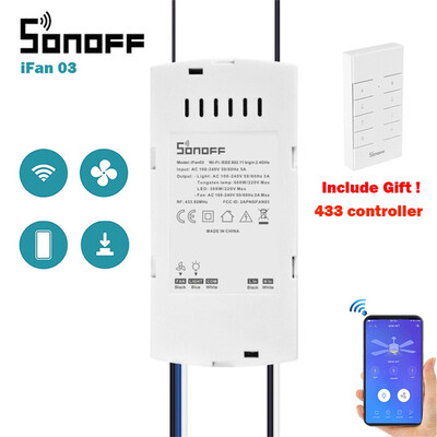 〖Follure〗SONOFF IFan03 WIFI Ceiling Fan Smart Home Switch for Amazon for Google Home 
〖Follure〗SONOFF IFan03 WIFI Ceiling Fan Smart Home Switch for Amazon for Google Home