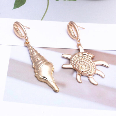 EK646 Bohemian Sea Shell Drop Earrings For Women Metal Starfish Conch Shell Cowrie Statement Earrings 2019 Summer Beach Jewelry
EK646 Bohemian Sea Shell Drop Earrings For Women Metal Starfish Conch Shell Cowrie Statement Earrings 2019 Summer Beach Jewelry