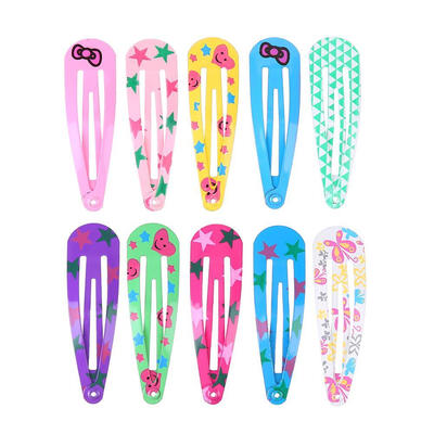 10pcs5 Set Girls Snap Hair Clips Barrettes Cute Hairpins Kids Hairgrips