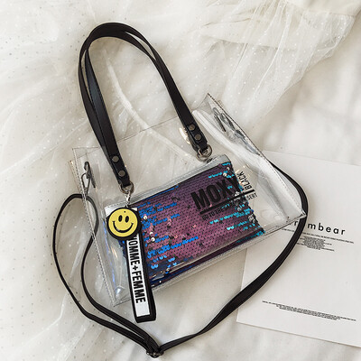 Ins super fire bag female 2019 new Korean fashion casual sequins versatile transparent shoulder diagonal scorpion mother bag
Ins super fire bag female 2019 new Korean fashion casual sequins versatile transparent shoulder diagonal scorpion mother bag