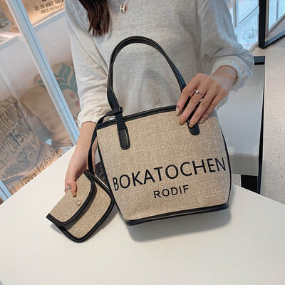 Bag female 2019 new large-capacity simple letter shoulder bag wild linen cloth mother bag cloth bag handbag
Bag female 2019 new large-capacity simple letter shoulder bag wild linen cloth mother bag cloth bag handbag