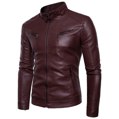 Toponeto Mens Autumn Winter Long-sleeved Leather Motorcycle Jacket Zipper Coat
Toponeto Mens Autumn Winter Long-sleeved Leather Motorcycle Jacket Zipper Coat