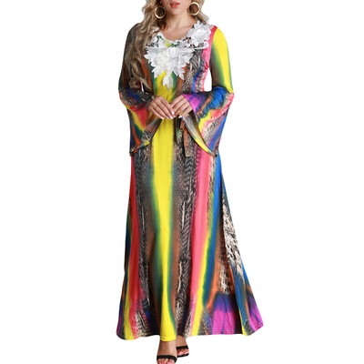 Women Plus Size Maxi Long Dress Contrast Color Flare Long Sleeves Belt Lace Colorful Elegant A-Line Dresses
Women Plus Size Maxi Long Dress Contrast Color Flare Long Sleeves Belt Lace Colorful Elegant A-Line Dresses