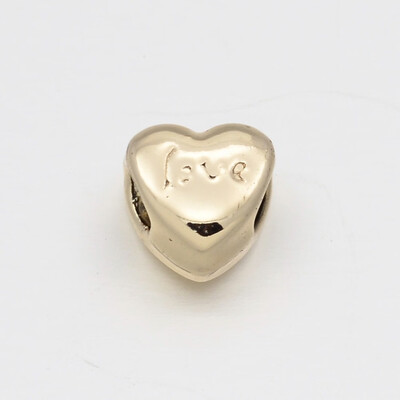 Large Hole Alloy European Beads Heart with Word love Lead Free & Nickel Free Golden 11x11x8mm Hole 45mm
Large Hole Alloy European Beads Heart with Word love Lead Free & Nickel Free Golden 11x11x8mm Hole 45mm