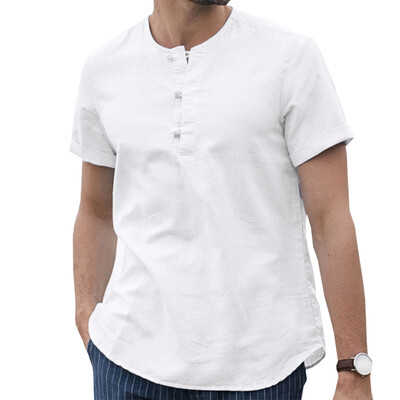 New Men Fashion Short Sleeve Linen T-Shirt Casual Solid Color Male Retro T-Shirt Blouse Top
New Men Fashion Short Sleeve Linen T-Shirt Casual Solid Color Male Retro T-Shirt Blouse Top