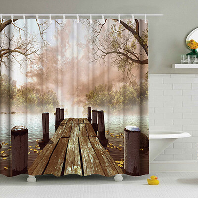 Gobestart New Waterproof Shower Curtain with 12 Hooks 3D Printed Bathroom Polyester 
Gobestart New Waterproof Shower Curtain with 12 Hooks 3D Printed Bathroom Polyester