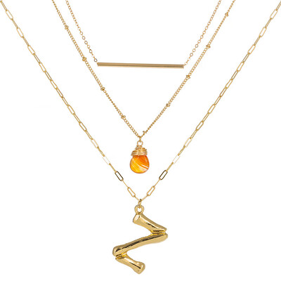 Small Orange stone Gold Metal Bamboo 2cm 26 Letter Alphabet A-Z Minimalist Initial Pendant Necklace Fashion Twist Chain Jewelry
Small Orange stone Gold Metal Bamboo 2cm 26 Letter Alphabet A-Z Minimalist Initial Pendant Necklace Fashion Twist Chain Jewelry