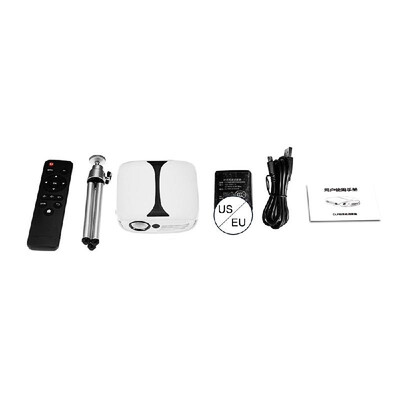 Mini DLP Projector LED Home Office Projection 1080P Wifi Connection USB HDMI Port with Remote Controller Tripod EU Plug
Mini DLP Projector LED Home Office Projection 1080P Wifi Connection USB HDMI Port with Remote Controller Tripod EU Plug