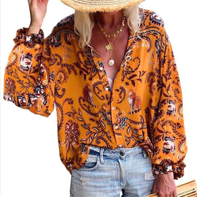 Women Ladies Flower print Blouses Fashion Ladies Chic V Neck Casual Long Sleeve Shirt Tops Blouse blusas mujer de moda 2019
Women Ladies Flower print Blouses Fashion Ladies Chic V Neck Casual Long Sleeve Shirt Tops Blouse blusas mujer de moda 2019