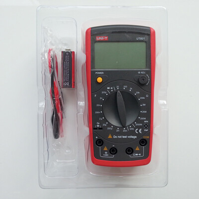 UNI-T UT601 Inductive Capacitance Meter Resistor Capacitor Diode Transistor Test On-Off Beep Low Voltage Display
UNI-T UT601 Inductive Capacitance Meter Resistor Capacitor Diode Transistor Test On-Off Beep Low Voltage Display