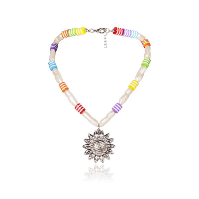 Silver Sunflower New Luxury Design Imitation Pearl Chokers Necklace For Women Geometric Bead Pendant Necklace Female Jewelry
Silver Sunflower New Luxury Design Imitation Pearl Chokers Necklace For Women Geometric Bead Pendant Necklace Female Jewelry