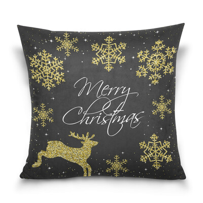 ALAZA Throw Pillow Cover 16 X 16 inch Christmas Gift Cushion Cover with Golden Snowflakes And Deer Printed Pillowcase
ALAZA Throw Pillow Cover 16 X 16 inch Christmas Gift Cushion Cover with Golden Snowflakes And Deer Printed Pillowcase