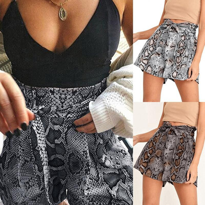Sexy Women Leopard Snakeskin Print Shorts Elastic High Waist Sashes Fashion Loose Wide Leg Short Pants
Sexy Women Leopard Snakeskin Print Shorts Elastic High Waist Sashes Fashion Loose Wide Leg Short Pants
