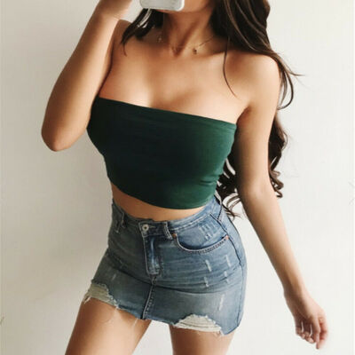 Women Off Shoulder Elastic Tube Tops Bra Blouse Vest Strapless Bandeau Crop Top Shirt Tank Tops
Women Off Shoulder Elastic Tube Tops Bra Blouse Vest Strapless Bandeau Crop Top Shirt Tank Tops