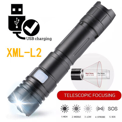 Saidsome LED XML-L2 Flashlight Zoomable 5 Modes USB Camping Torch Clip flashlight lamp
Saidsome LED XML-L2 Flashlight Zoomable 5 Modes USB Camping Torch Clip flashlight lamp