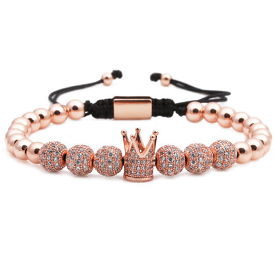Charm Bracelets - Luxury CZ Polygon Ball Gold Crown King Bead Bangle Bracelets for Men Women Jewelry
Charm Bracelets - Luxury CZ Polygon Ball Gold Crown King Bead Bangle Bracelets for Men Women Jewelry