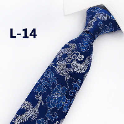 2019 new brocade fabric festive Chinese dragon pattern wedding tie groom best man tie