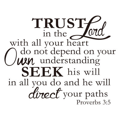 Trust in The Lord with Your Heart Art Apothegm Home Decal Wall Removable Sticker
Trust in The Lord with Your Heart Art Apothegm Home Decal Wall Removable Sticker