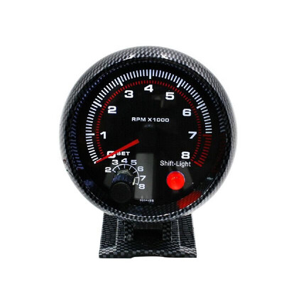 12V Car Carbon Fiber 375" Tachometer Tacho Gauge with 7 LED Colors Shift Light 0-8000 RPM
12V Car Carbon Fiber 375" Tachometer Tacho Gauge with 7 LED Colors Shift Light 0-8000 RPM