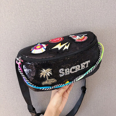 2019 new personality letter chest bag female fashion sequins casual wild Messenger bag shoulder bag cool sports pockets
2019 new personality letter chest bag female fashion sequins casual wild Messenger bag shoulder bag cool sports pockets