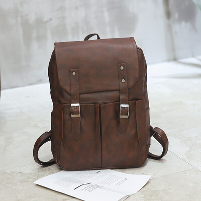 Mens Backpack Shoulder Korean Edition Fashion Personality Pu Leather Leisure Baitie Chao Brand Backpack Retro Students Back
Mens Backpack Shoulder Korean Edition Fashion Personality Pu Leather Leisure Baitie Chao Brand Backpack Retro Students Back