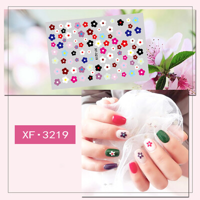 Toponeto Fresh Style Print 3D Nail Art Stickers Manicure Adhesive Transfer Decals Descrip