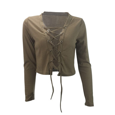 Fashion Autumn Womens Knitted Tops Stylish Lace-Up Tie Long Sleeve V Neck Clothing Slim Fit Casual Knitwear Blouses
Fashion Autumn Womens Knitted Tops Stylish Lace-Up Tie Long Sleeve V Neck Clothing Slim Fit Casual Knitwear Blouses