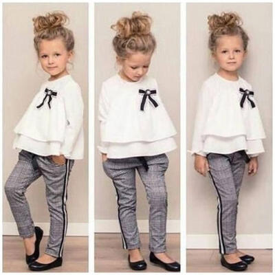 Bowknot Kids Baby Girls Long Sleeve Chiffon TopsLong Trousers Pants Outfits Clothes Hot Sale
Bowknot Kids Baby Girls Long Sleeve Chiffon TopsLong Trousers Pants Outfits Clothes Hot Sale