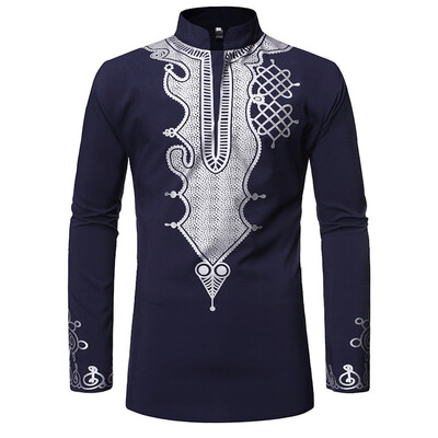 Toponeto Men Vintage African Print Printed Long Sleeve Stand Collar T-Shirt Top Blouse
Toponeto Men Vintage African Print Printed Long Sleeve Stand Collar T-Shirt Top Blouse