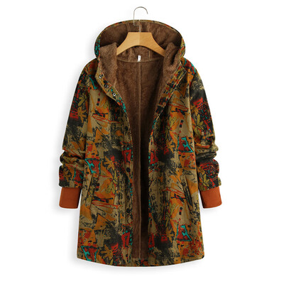 Tailored Womens Winter Warm Outwear Floral Print Hooded Pockets Vintage Oversize Coats
Tailored Womens Winter Warm Outwear Floral Print Hooded Pockets Vintage Oversize Coats