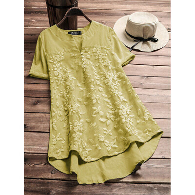 Womens V Neck Short Sleeve Floral Loose Tops Casual Plain Tee Shirt Blouse 
Womens V Neck Short Sleeve Floral Loose Tops Casual Plain Tee Shirt Blouse