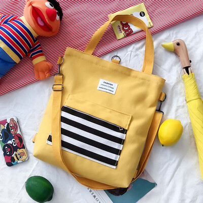 Women Canvas Handbag Stripped Pattern Tote Pouch Students Casual Shoulder Bag
Women Canvas Handbag Stripped Pattern Tote Pouch Students Casual Shoulder Bag