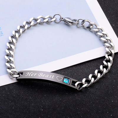 Men&Women Edition Student Simple Bracelet His Beauty Her Beast Pair Bracelet Student Bracelet
Men&Women Edition Student Simple Bracelet His Beauty Her Beast Pair Bracelet Student Bracelet