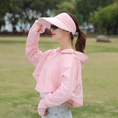 Womens short cardigan summer new thin coat UV-proof Korean version of sunscreen outdoor sunscreen shirt 
Womens short cardigan summer new thin coat UV-proof Korean version of sunscreen outdoor sunscreen shirt