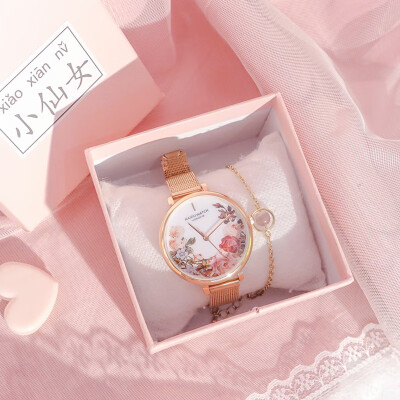 French minority watch waterproof starry sky retro cherry girl lovely Japanese soft sister simple temperament leisure atmosphere
French minority watch waterproof starry sky retro cherry girl lovely Japanese soft sister simple temperament leisure atmosphere