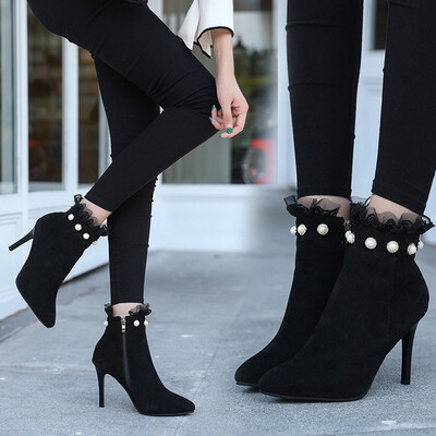 Rose Women Ladies Fashion Ankle Pointed Toe Pearl Short Boots Casual Thin Heels Shoes
Rose Women Ladies Fashion Ankle Pointed Toe Pearl Short Boots Casual Thin Heels Shoes
